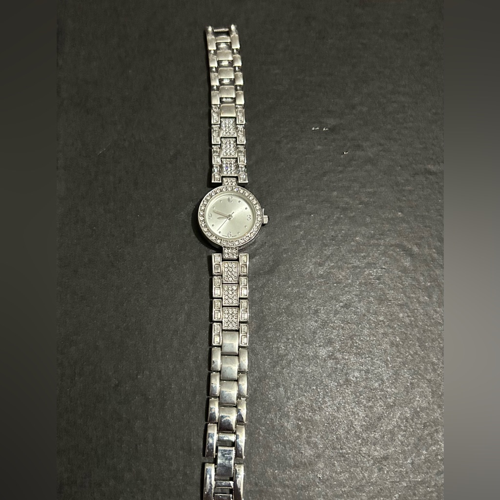 Silver Diamond Watch